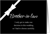 Brother-in-Law Humorous Best Man Request card