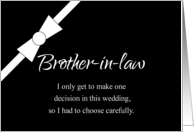 Formal Brother-in-Law Groomsman Request card