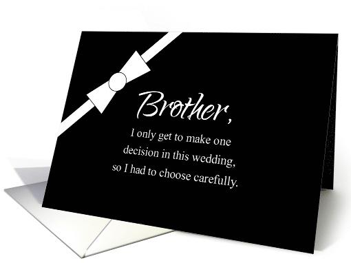 Brother Formal Humorous Groomsman Invitation card (458574)