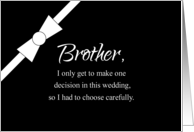 Brother Formal Humorous Groomsman Invitation card