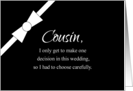 Cousin Humorous Best Man Wedding Request card