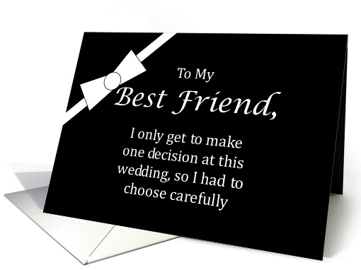 Best Friend Groomsman Request Funny card (458789)