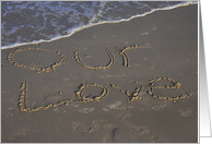 Our Land is Written in the Sand Beach card