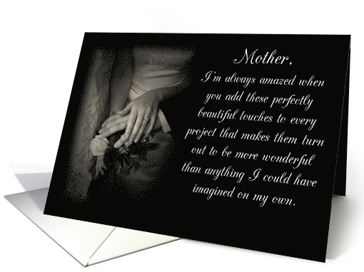 Mother, Thank You for Wedding Help card (465241)