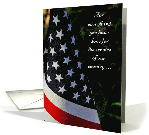 Thank you on Veterans Day, American Flag card (516021)