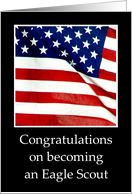 Flag Eagle Scout Congratulations card