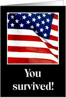 Boot Camp Graduation American Flag card