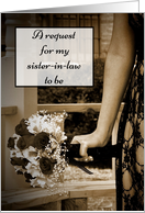Sister-in-Law to be Bridesmaid request card