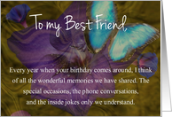 Happy Birthday to My Best Friend Butterflies card