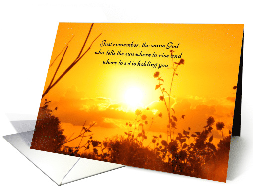 Sunset Encouragement for Cancer Patient card (813973)