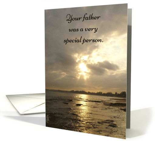 Beach and Sun Through Clouds Father Sympathy card (840459)