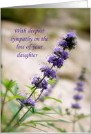 Purple Flower Loss of Daughter Sympathy card