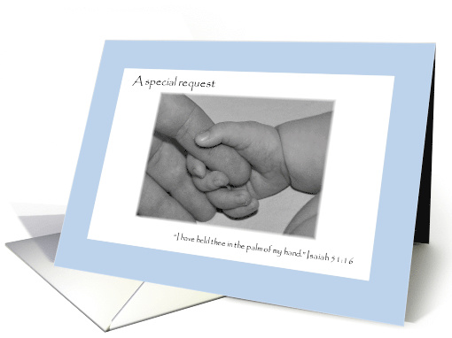 Scripture Boy Will You Be My Godparents Invitation card (843708)