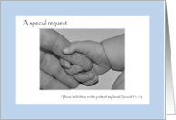 Scripture Boy Godmother request card