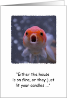 Goldfish birthday humor card