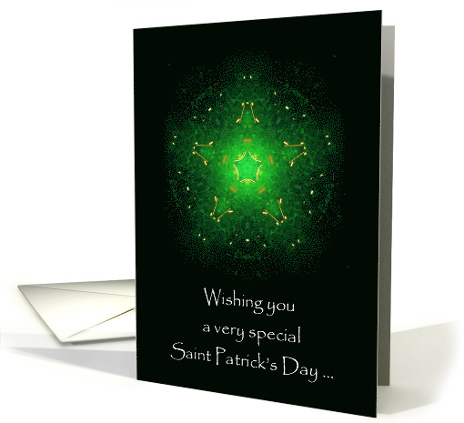 Green Starburst Saint Patrick's Day card (907647)