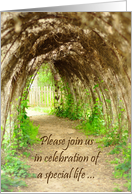 Beautiful Nature’s Garden Celebration of Life Invitation card