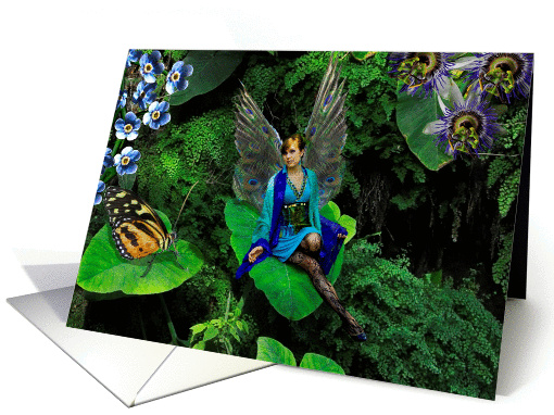 The Peacock Fairy (blank inside) card (943986)