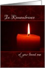In Remembrance of your loved one at Christmas card