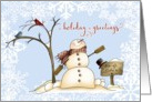 Holiday Greetings Snowman card