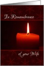 In Remembrance of your Wife at Christmas card