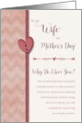 To Wife on Mother’s Day, Why Do I Love You? card