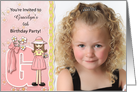 Young Girl’s Age & Name Specific G Birthday Party Invitation card