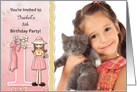 Young Girl’s Age & Name Specific I Birthday Party Invitation card