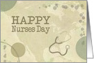 Happy Nurses Day neutral colors w/stethoscope card