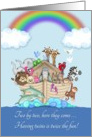 Congratulations on expecting Twins - Noah’s Ark card