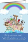 Twins Birth Announcement - Noah’s Ark card