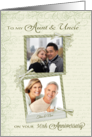 To Aunt & Uncle on 30th Anniversary - Custom Years, Then & Now Photo card