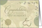 Congratulations Chief Resident Neutral Colors with Stethoscope card