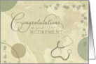 Doctor Retirement Congratulations Neutral Colors with Stethoscope card