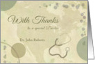 With Thanks to Doctor Neutral Colors with Stethoscope card