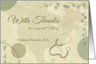 With Thanks to Nurse Neutral Colors with Stethoscope card