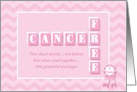 5 Year Anniversary Cancer Free! Custom pink chevron congratulations card