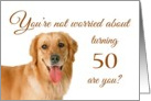 Happy 50th birthday, worried lab card