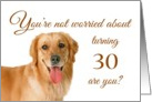 Happy 30th birthday, worried lab card