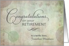 To Boss - Retirement Congratulations custom name card