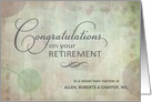 Employee Retirement Congratulations custom name card