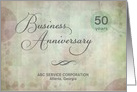 Business 50th Anniversary custom name / years card