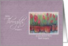 Back Surgery -Thoughts & Prayers Tulips card