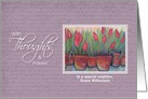 Neighbor, Thoughts & Prayers Tulips custom name card