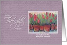Secret Pal, Thoughts & Prayers Tulips custom name card