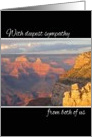 With Deepest Sympathy from both of us - Grand Canyon card
