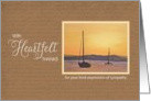 Sympathy Heartfelt Thanks - Sailboat Sunset card