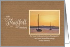 Sympathy Heartfelt Thanks for Eulogy - Sailboat Sunset card