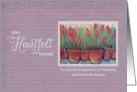 Sympathy Heartfelt Thanks for Flowers - Tulips card