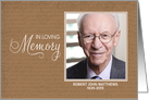 Sympathy Thanks - In Loving Memory Custom Photo card